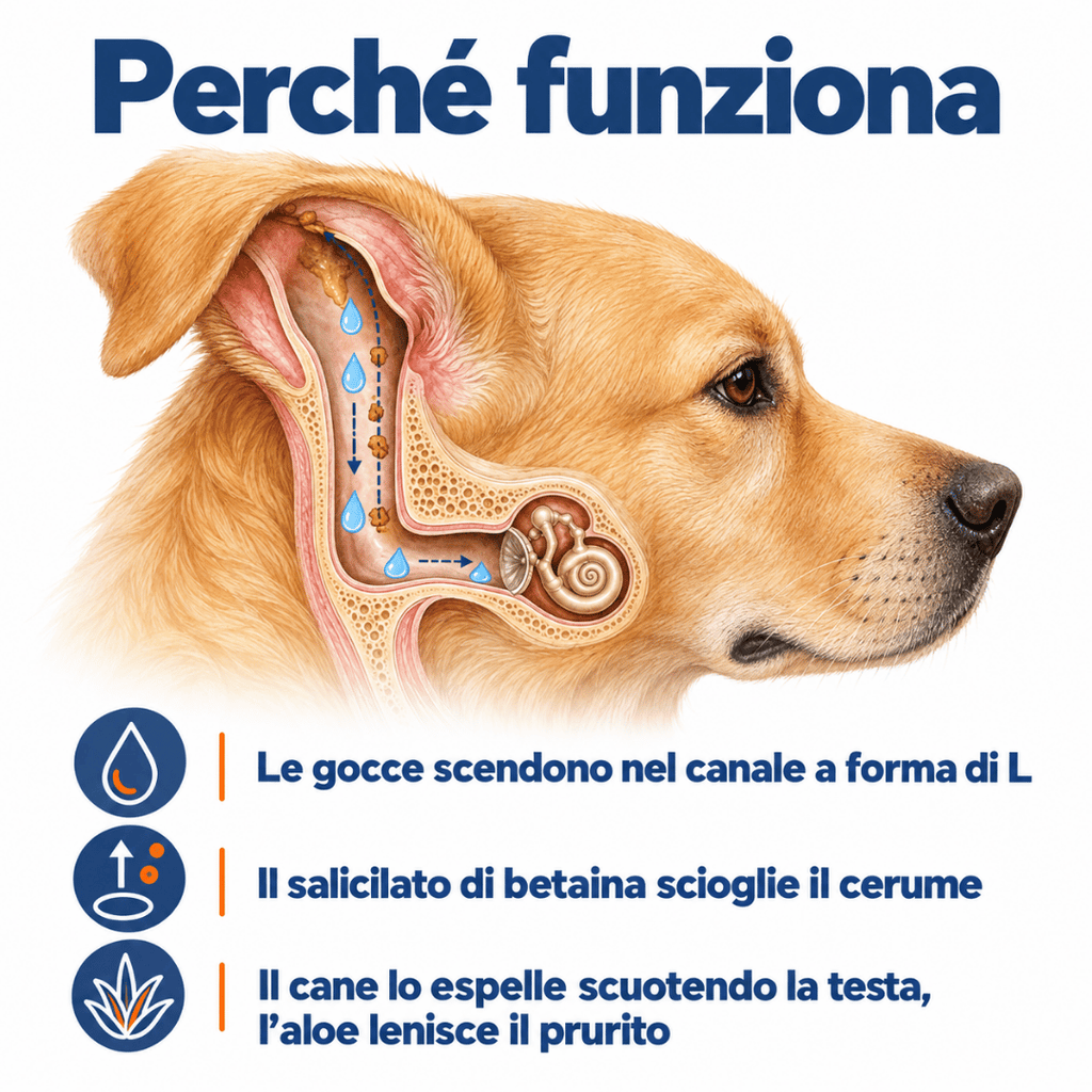 Detergente per orecchie di cani e gatti